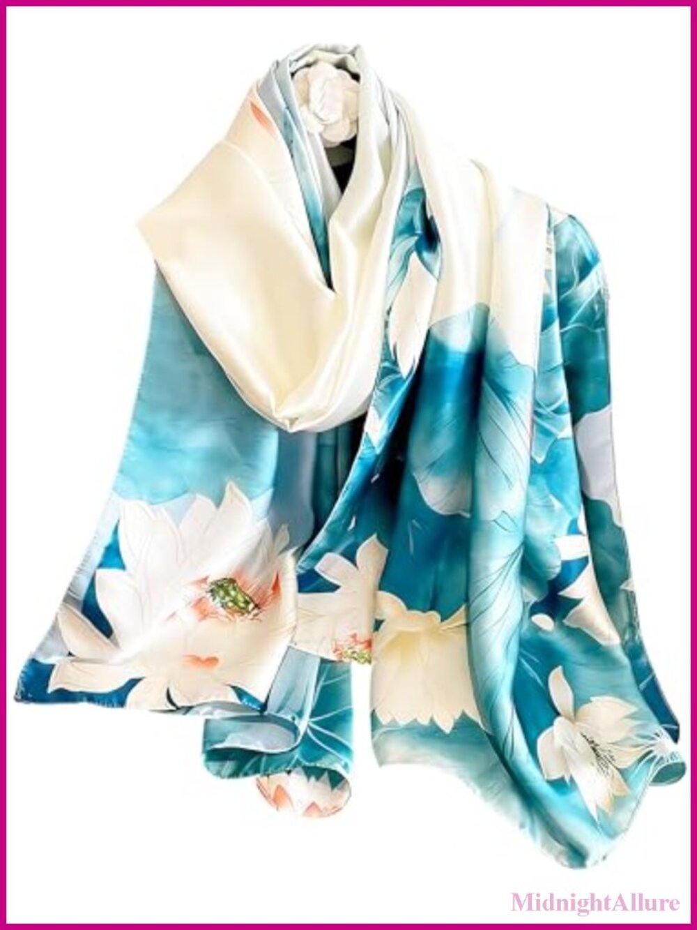 Satin Scarf Women Large 70.8x35.4 Hair Wrap Neck Shawl